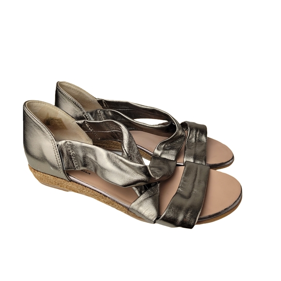 Ateliers Shoes - Ateliers Leather Bronze Espadrille Sandals